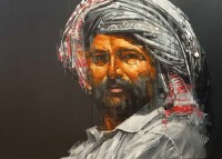 Khalid Khan-Kaay, 38 x 52 Inch, Acrylic on Canvas, Figurative Painting, AC-KHKN-093